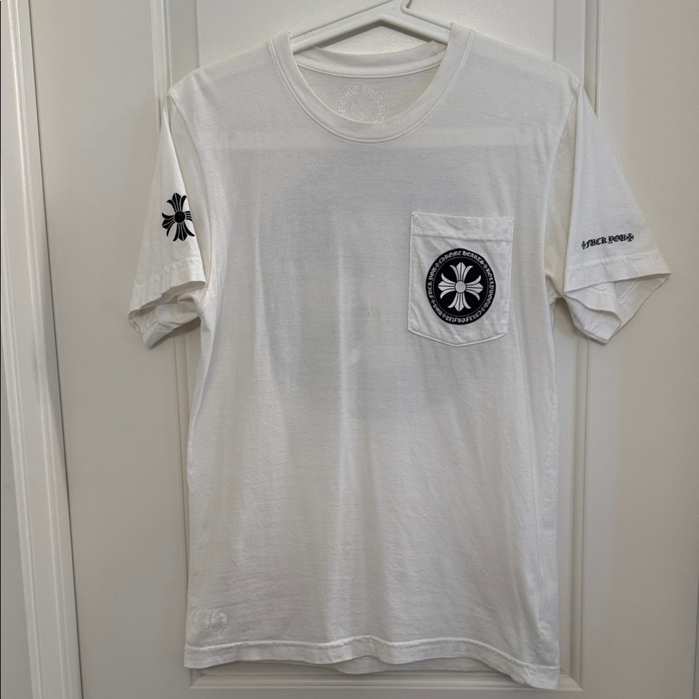 Chrome Hearts White Tee with Black Graphics